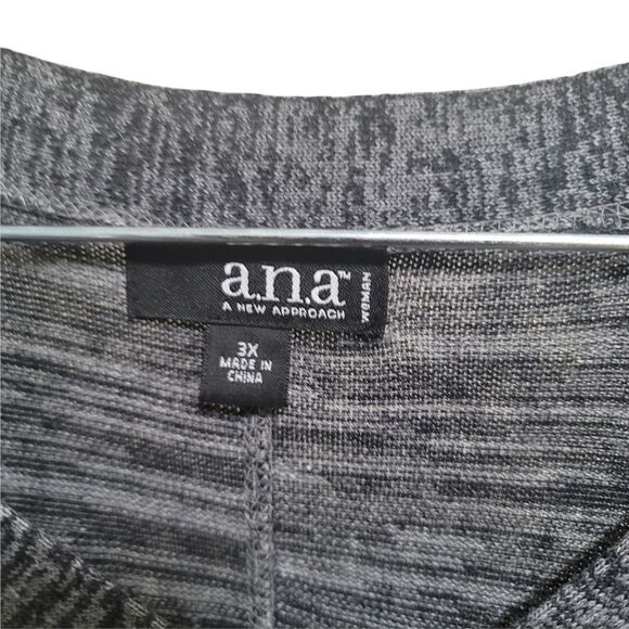 A.n.a Gray Tunic Top With Belt 3X - Picture 3 of 5